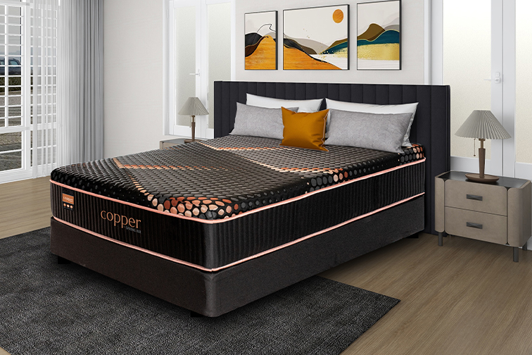 Spring air Copper mattress model on display
