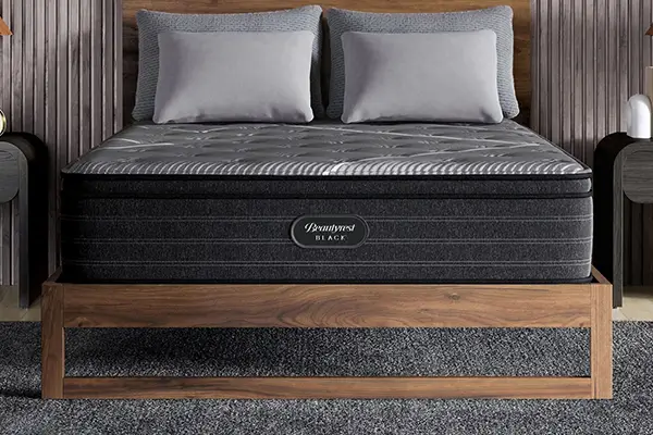 Beautyrest Black mattress setup in a grand bedroom